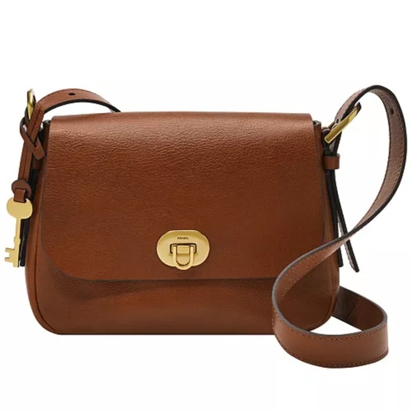 Fossil Handbags - Fossil Harper Flap Crossbody Bag – Brown – Great Condition